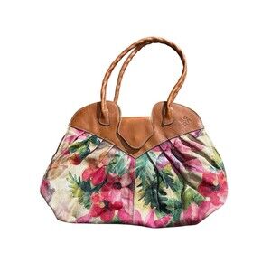 Patricia Nash Handbag Large Satchel Heritage Lione Floral Leather Bag Purse